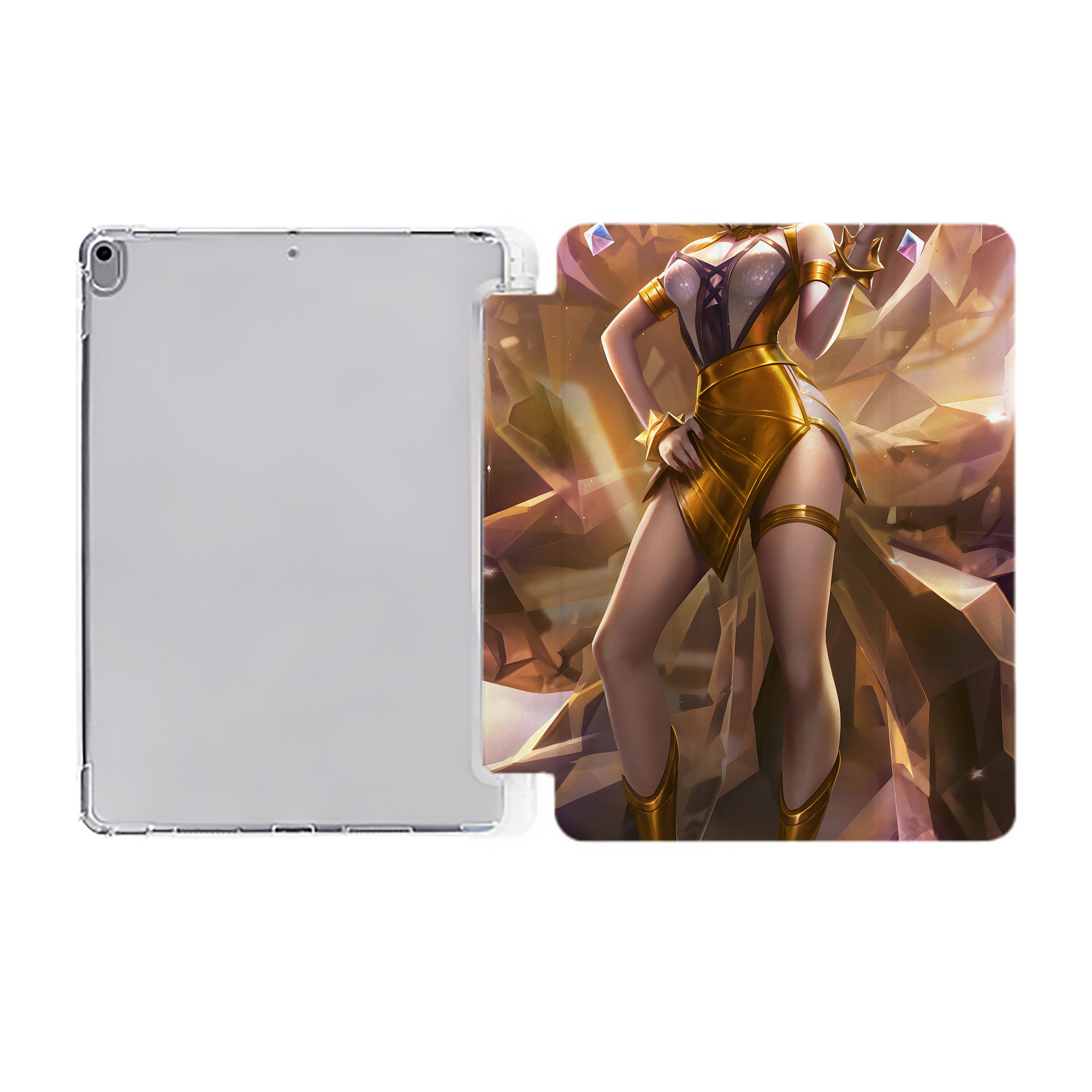 （画像用） リーグ・オブ・レジェンド League of Legends LOL IPad ケース ペン収納付き 三つ折りスタンド PUレザー×シリコン 対応機種9.5/10.5/10.9インチ